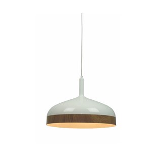 Artdelight Moondrop - hanglamp - Ø 45 x 183 cm - wit en hout