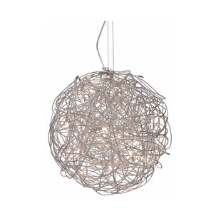 Artdelight Draga - hanglamp - Ø 50 cm - 10 x 14W halogeen incl. - mat staal