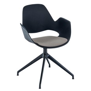 Houe Falk Stoel Met Draaibaar Onderstel Gestoffeerd Beige