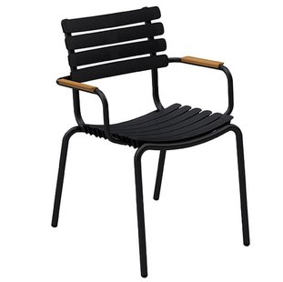 Houe ReClips Tuinstoel Met Bamboe Armleuningen Zwart