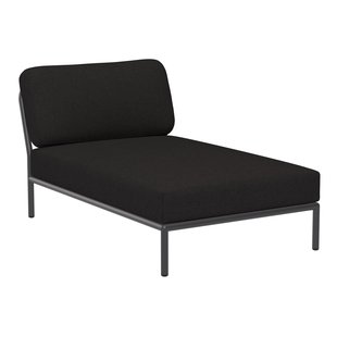 Houe Level Chaise Longue Ligbed Frame Donkergrijs Stof Char