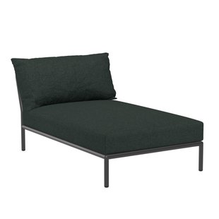 Houe Level2 Chaise Longue Ligbed Frame Donkergrijs Stof Alpine