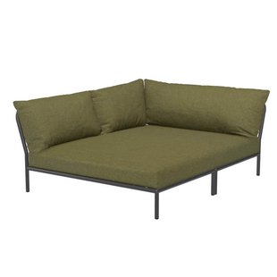 Houe Level2 Cozy Corner Loungebank Links Frame Donkergrijs Stof Leaf