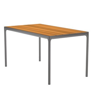Houe Four Counter Tuintafel 160x90 Bamboe Donkergrijs Onderstel