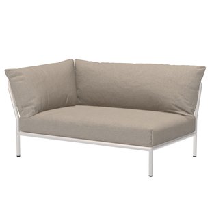Houe Level2 Linker Hoek 2-zits Loungebank Frame Wit Stof Ash Houe Level2 Linker Hoek 2-zits Loungebank Frame Wit Stof Ash