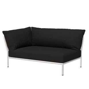 Houe Level2 Linker Hoek 2-zits Loungebank Frame Wit Stof Char