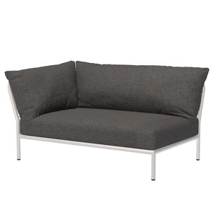Houe Level2 Linker Hoek 2-zits Loungebank Frame Wit Stof Dark Gre