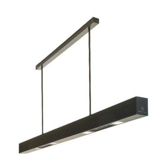 Heatsail Beem - hanglamp met afstandsbediening en verwarmingsfunctie - 290 x 12 x 10 cm - IP20 - zwart