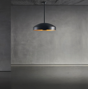 Heatsail Disc - hanglamp met afstandsbediening en verwarmingsfunctie -  ø 100 cm - IP43 - zwart
