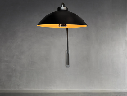 Heatsail Dome Boogbeugel- wandverlichting met afstandsbediening en verwarmingsfunctie - ø 100 x 227 cm - IP43- zwart