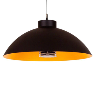 Heatsail Dome - hanglamp met afstandsbediening en verwarmingsfunctie - ø 100 x 50 cm - IP43 - zwart