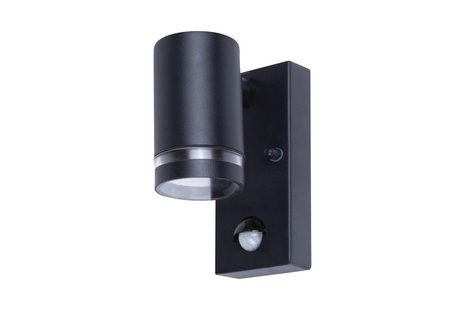 Integral LED Malaga - buiten wandlamp met bewegingssensor - met sensor override functie - 6,8 x 11,6 x 14,9 cm - IP54 - zwart