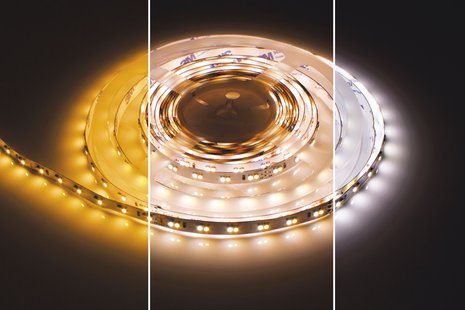 Integral LED strip -1cm breed, 500cm lengte - 24Vdc - dimbaar - 9,6W LED per meter - IP20 - 2400-6000K