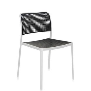 Kartell Audrey Tuinstoel Zwart Met Wit Frame