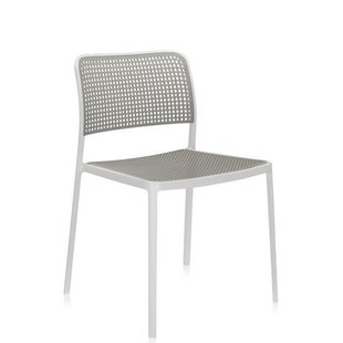 Kartell Audrey Tuinstoel Grijs Met Wit Frame