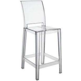Kartell One More One More Please Vierkant Low Transparant Barkruk Kartell One More One More Please Vierkant Low Transparant Barkruk