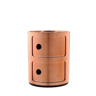 Kartell Componibili Kast Nachtkast Metallic (2 Comp.)&Oslash;32 Koper