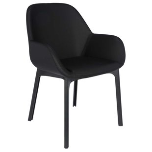 Kartell Clap Stoel Pvc Zwart Zwart Onderstel