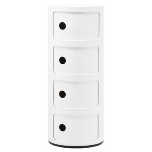 Kartell Componibili Kast Extra Large (4 Comp.)Ø32 Wit Kartell Componibili Kast Extra Large (4 Comp.)Ø32 Wit