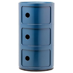 Kartell Componibili Kast Nachtkastje Large (3 Comp.)&Oslash;32 Blauw