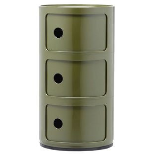 Kartell Componibili Kast Nachtkastje Large (3 Comp.)&Oslash;32 Groen