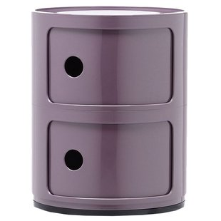 Kartell Componibili Kast Nachtkastje Medium (2 Comp.)&Oslash;32 Paars