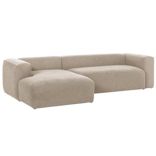 Kave Home Blok 3-zits Bank Met Chaise Longue Links Beige