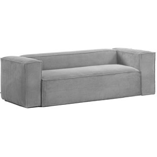 Kave Home Blok 3-zits Bank Grijs Corduroy