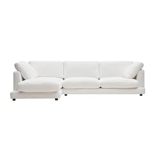 Kave Home Gala 4-zits Bank Met Chaise Longue Links Wit
