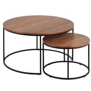 Kave Home Yoana Bijzettafel Set Van 2 Walnoot