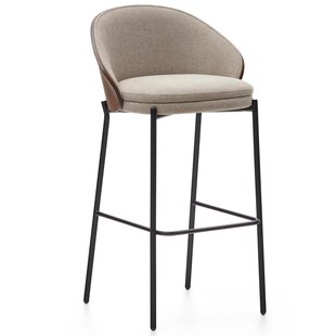 Kave Home Eamy Barkruk H77 Lichtbruin