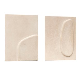 Kave Home Mirta Papier-mach&eacute; Schilderij 29x39 Set Van 2