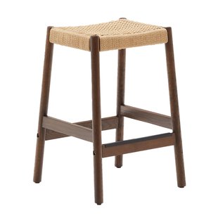 Kave Home Yalia Barkruk 65 Walnoot