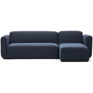 Kave Home Neom 3-zits Bank Met Chaise Longue Links/rechts Blauw