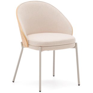 Kave Home Eamy Eetkamerstoel Beige Naturel Hout