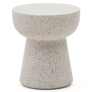 Kave Home Pada Bijzettafel&Oslash;40 Wit Terrazzo