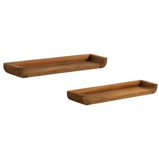 Kave Home Shamel Wandplanken 50 Set Van 2 Walnoot Kave Home Shamel Wandplanken 50 Set Van 2 Walnoot