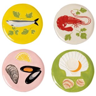 &amp;klevering De La Mer Gebaksbordje&Oslash;16 Set Van 4