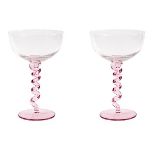 &amp;klevering Spiral Coupe Champagneglazen Set Van 2 Roze