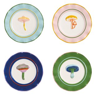 &amp;klevering Magic Mushroom Ontbijtbord&Oslash;16 Set Van 4