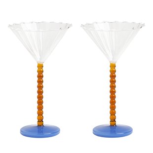 &amp;klevering Perle Coupe Champagneglazen Set Van 2 Amber