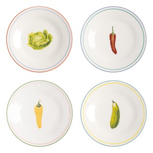 &amp;klevering Vegetable Dinerborden&Oslash;21 Set Van 4