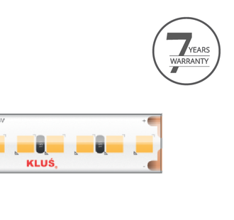 KLUS LED strip - 1cm breed, 500cm lengte - 24Vdc - dimbaar - 9,1W LED per meter - 266 LEDs per meter - IP65 - 4000K