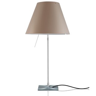 Luceplan Costanza Tafellamp Telescopisch Met Dimmer Aluminium/Shaded Stone