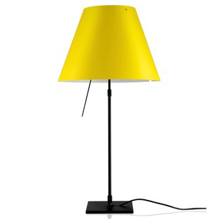 Luceplan Costanza Tafellamp Telescopisch Met Dimmer Zwart/Smart Yellow Luceplan Costanza Tafellamp Telescopisch Met Dimmer Zwart/Smart Yellow