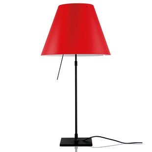Luceplan Costanza Tafellamp Telescopisch Met Dimmer Zwart/Primary Red Luceplan Costanza Tafellamp Telescopisch Met Dimmer Zwart/Primary Red