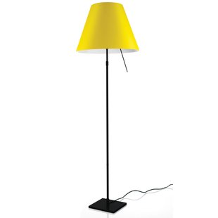 Luceplan Costanza Vloerlamp Telescopisch Met Dimmer Zwart/Smart Yellow
