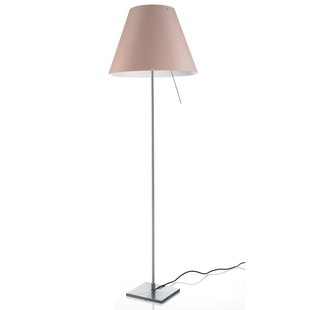 Luceplan Costanza Vloerlamp Vast Met Schakelaar Aluminium/Soft Skin