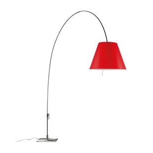 Luceplan Lady Costanza Booglamp Met Dimmer Aluminium/Primary Red