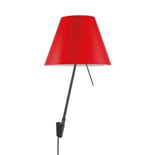Luceplan Costanzina Wandlamp Zwart/Primary Red